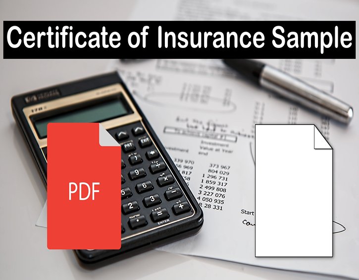 Certificate of Insurance Sample PDF
