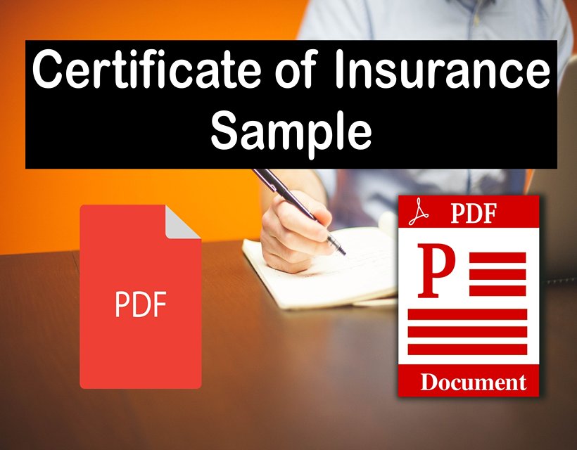 (PDF) Certificate of Insurance Sample pdf - Download PDF