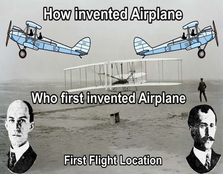 How invented Airplane - Who first invented Airplane - First Flight Location
